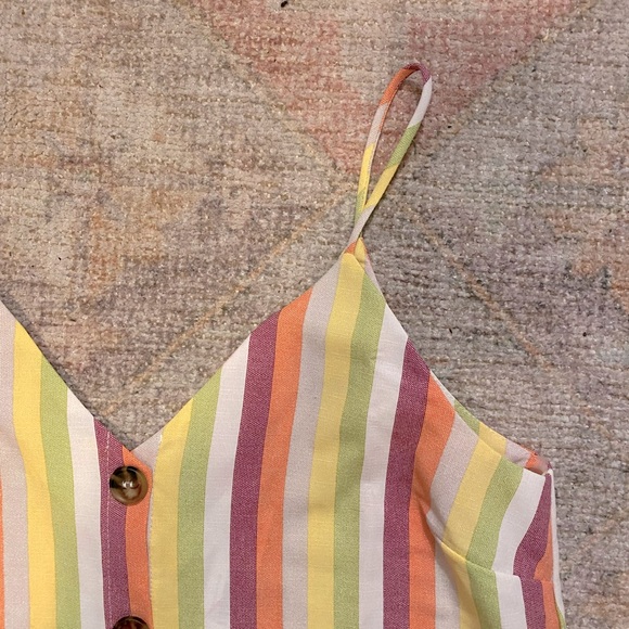 NWT!! FSL Apparel the Amani Multi-Colored Vertical Striped Tank Top - Picture 7 of 10